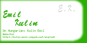 emil kulin business card